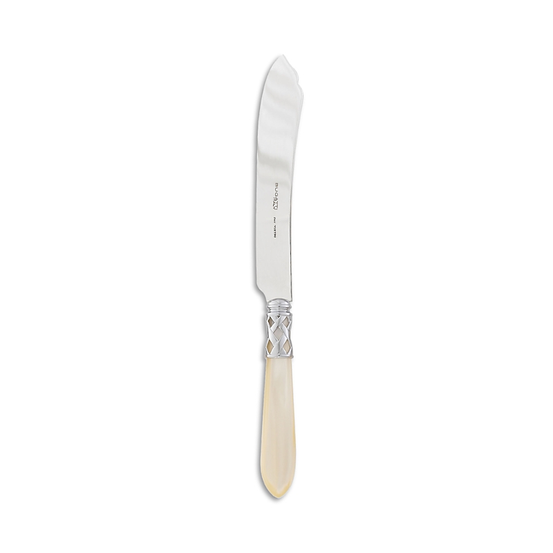 Vietri Aladdin Brilliant Cake Knife In Brilliant Ivory