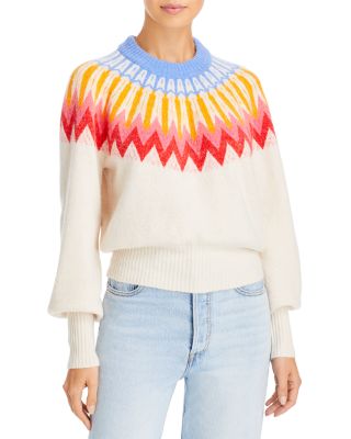 cropped fair isle sweater