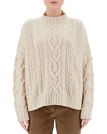 Weekend Max Mara Ermes Cable Knit Wool Sweater | Bloomingdale's