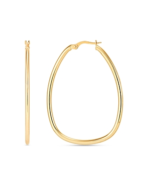 Alberto Amati 14k Yellow Gold Pear Shape Wire Hoop Earrings