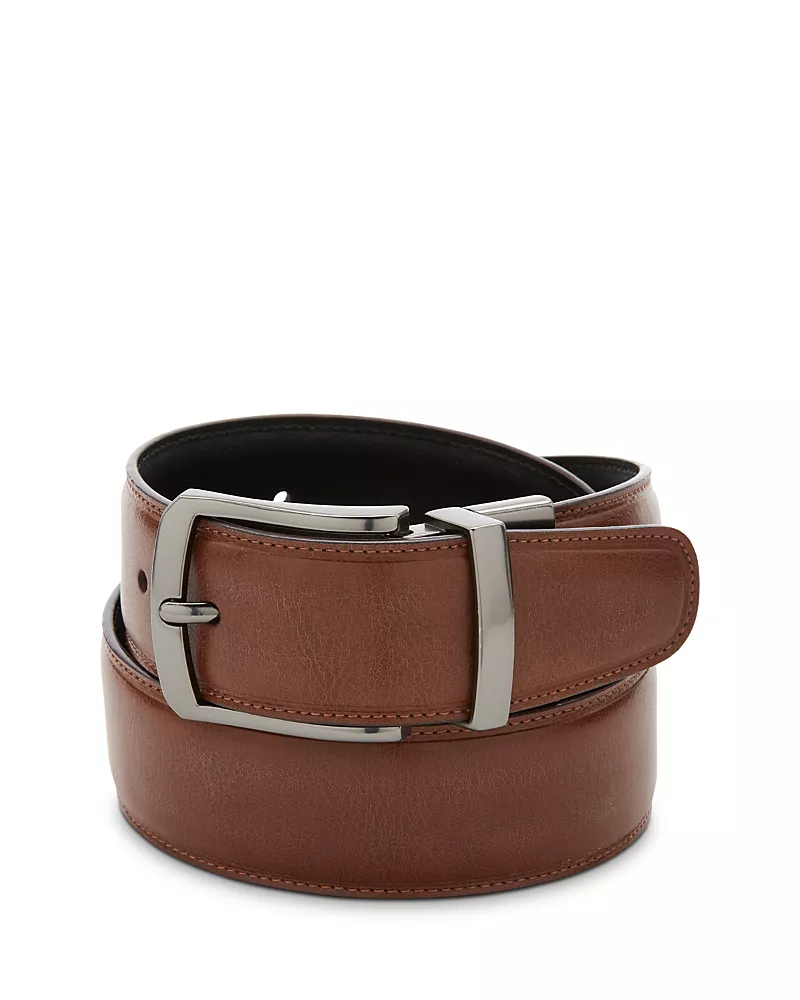 The Men's Store at Bloomingdale's Matte Metal Reversible Buckle Belt - Exclusive