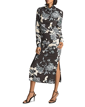 REISS THERESA FLORAL PRINT MIDI DRESS,29934545