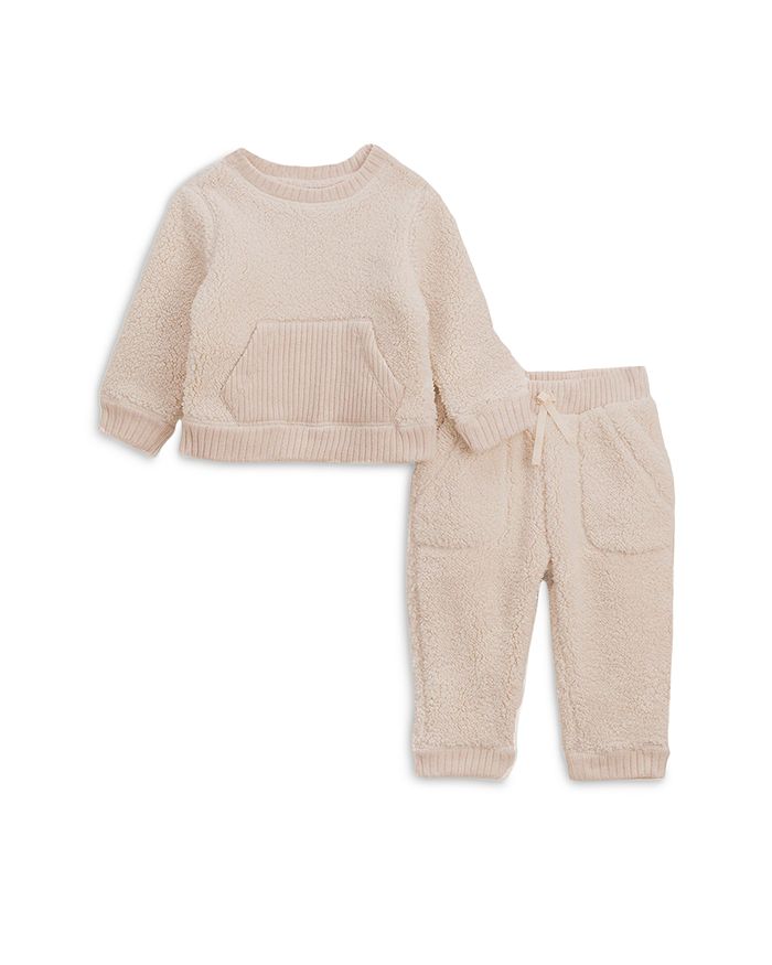 Splendid Girls' Fuzzy Sherpa Sweatshirt & Jogger Pants Set - Baby ...