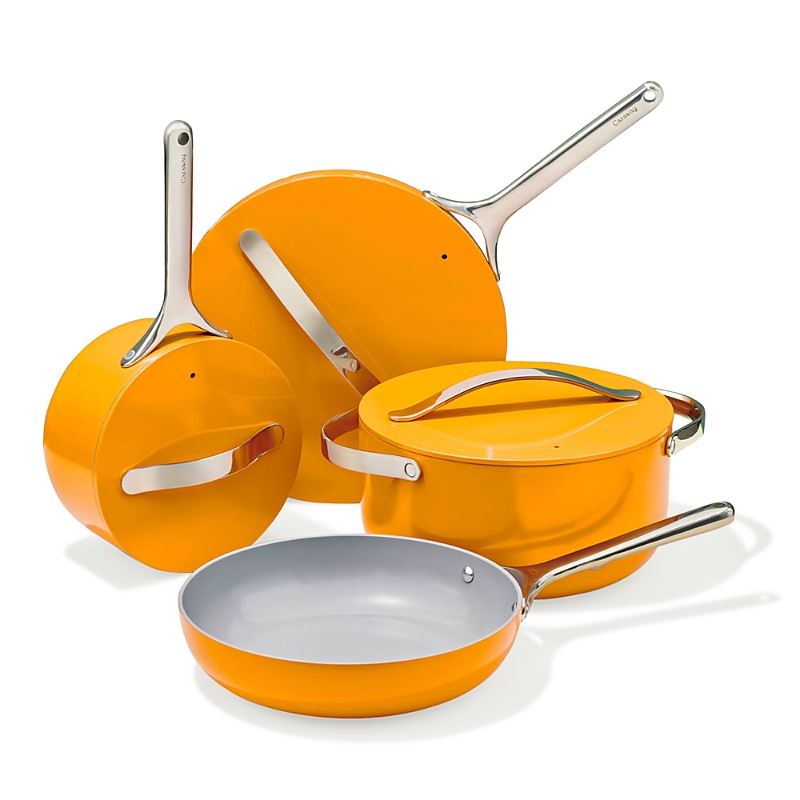 Caraway Non-toxic Ceramic Non-stick Cookware 7-piece Set In Marigold