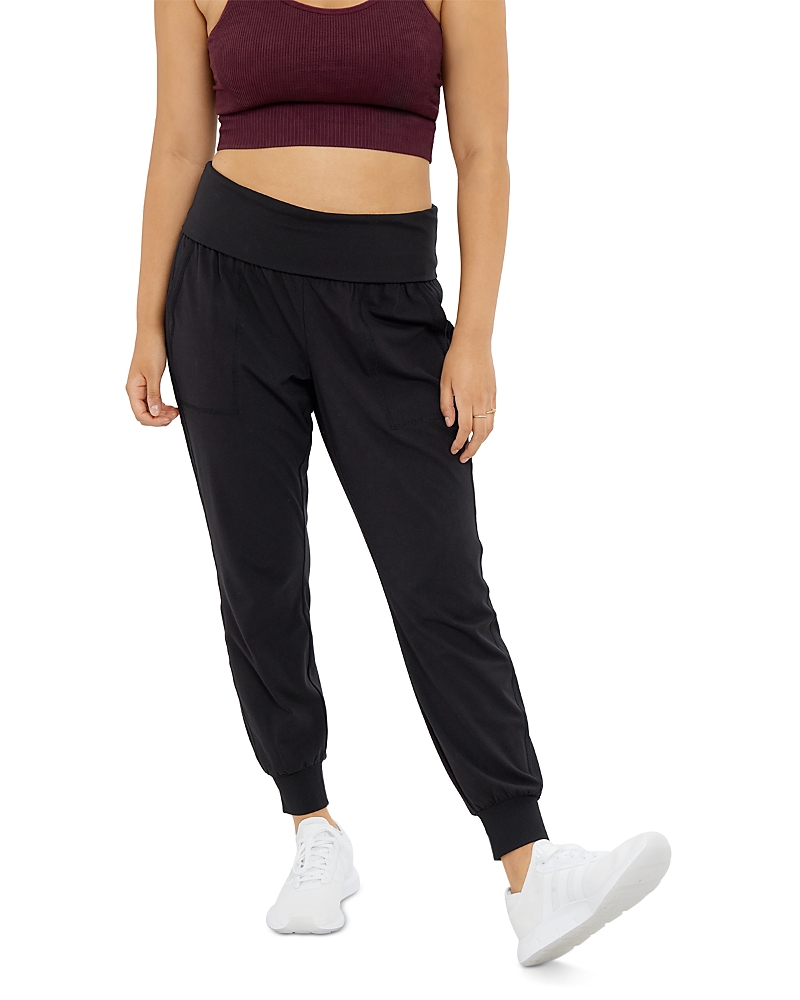 Ingrid & Isabel Ultimate Fold Down Jogger Pants In Black