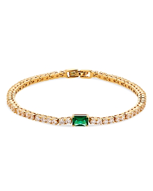 Nadri Social Lights Cubic Zirconia & Nano Crystal Line Bracelet In Gold