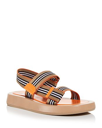 Burberry Women's Eve Icon Stripe Slingback Sandals | Bloomingdale's