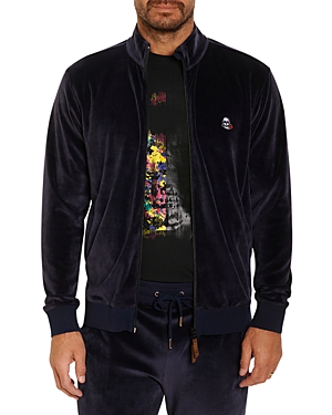 Robert Graham Dunster Cotton Blend Velour Jacket In Navy