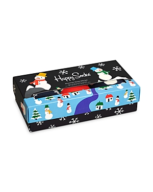 Happy Socks Snowman Socks Gift Set, Set of 3