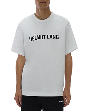 Helmut Lang Men's Layered Logo Short-sleeve Cotton Tee In White