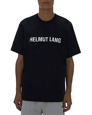 Shop Helmut Lang Cotton Logo Graphic Tee In Black