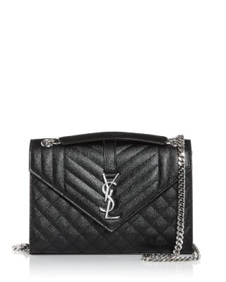 Saint Laurent Envelope Medium in Grain De Poudre Leather