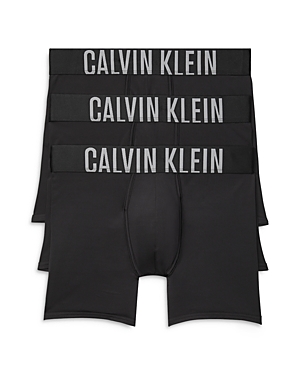 Calvin Klein Intense Power Low Rise Trunks, Pack Of 3 In Black