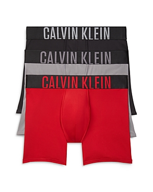 Calvin Klein Intense Power Boxer Briefs, Pack Of 3 In Red/gray/black