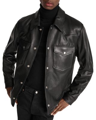 The Kooples Patch Pocket Leather Jacket Bloomingdale s