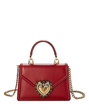 Dolce & Gabbana Leather Crossbody Bag In Red