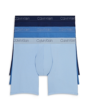 Calvin Klein Men's 3-pk. Luxe Pima Cotton Stretch Boxer Briefs In Blue Multi