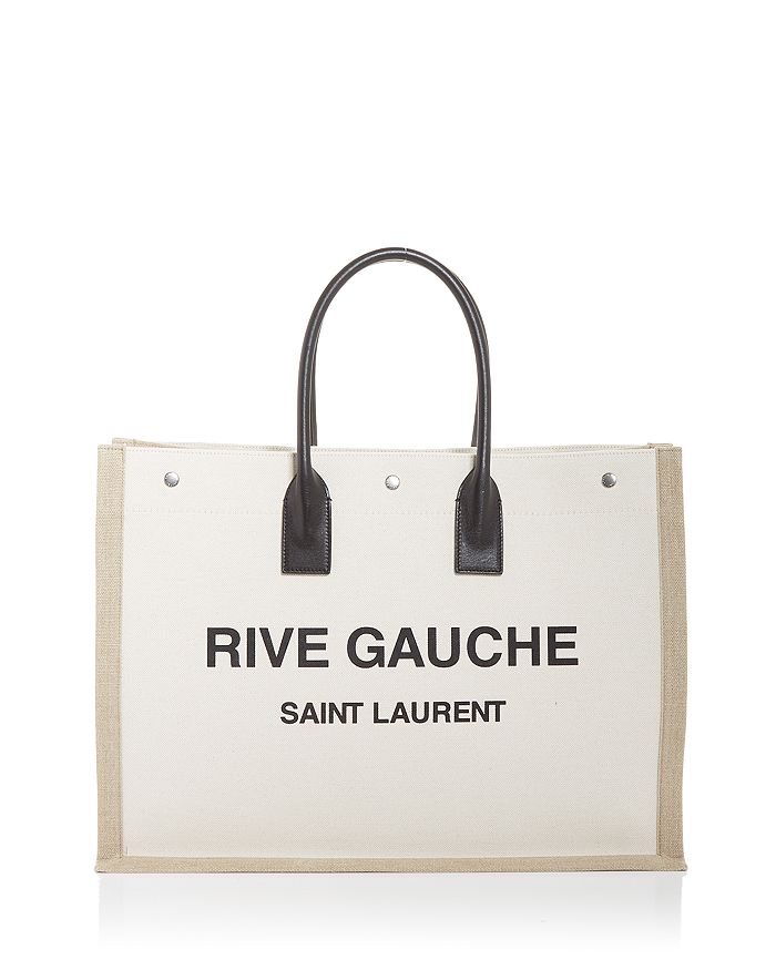 Saint Laurent Rive Gauche Linen Canvas Tote | Bloomingdale's