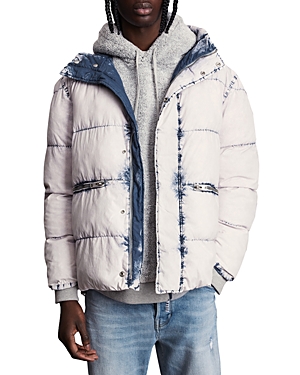 Allsaints Howden Hooded Puffer Jacket In Off White