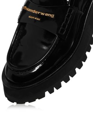 送料関税込■Alexander Wang Carter レザー 厚底 ローファー■ CARTER PLATFORM LOAFER IN LEATHER in BLACK | alexanderwang®