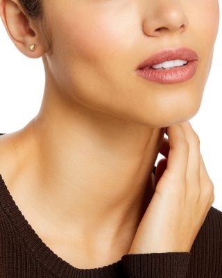 18K Yellow Gold Heart Earrings