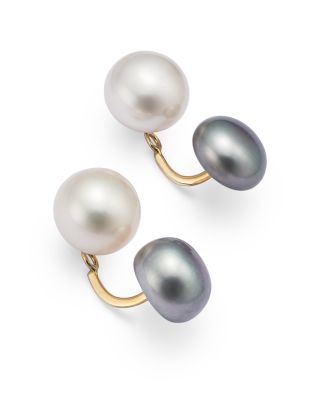 Cultured Freshwater Pearl Ear Jacket in 14K Yellow Gold 