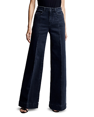 L AGENCE L'AGENCE SANDY HIGH RISE WIDE LEG JEANS IN WASHED BLACK,2709CSN