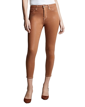 L AGENCE L'AGENCE MARGOT HIGH RISE SKINNY MIX STITCH JEANS IN JAVA NATURAL