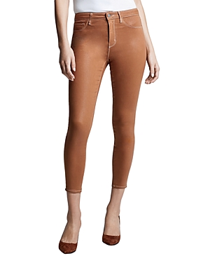 L Agence L'agence Margot High Rise Skinny Mix Stitch Jeans In Java Natural In Java Natural