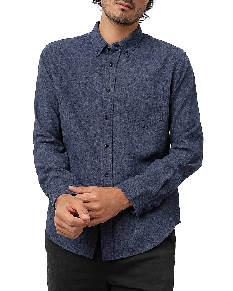 Rails Runson Slim Fit Flannel Button-down Shirt In Heather Blue
