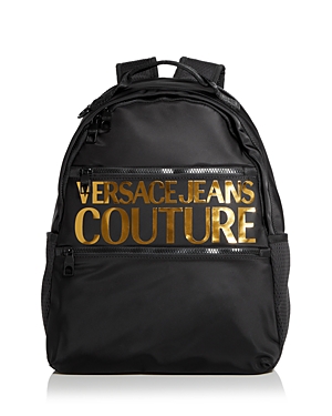 Versace Jeans Couture Nylon Backpack In Nero
