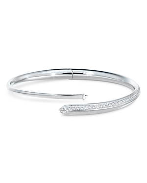 De Beers Forevermark Avaanti Pave Diamond Bypass Bangle in 18K White Gold, 0.55 ct. t.w.