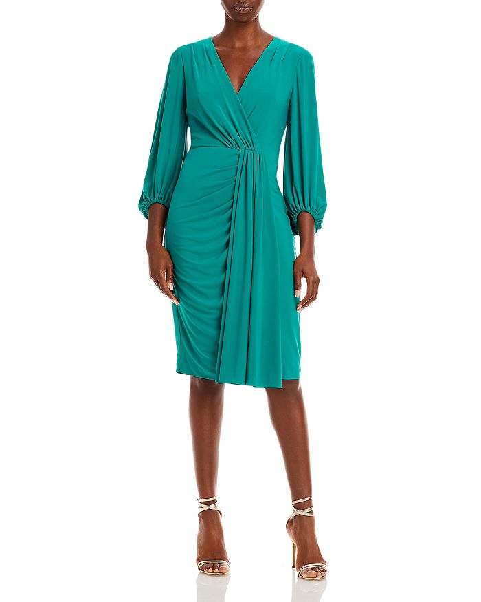 Eliza j faux deals wrap midi dress