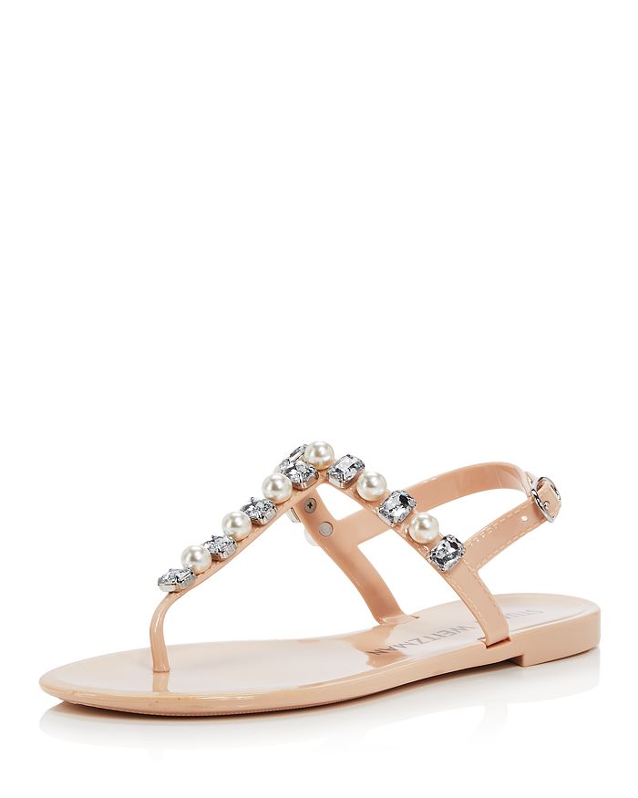 Stuart Weitzman Women's Goldie Crystal Embellished Jelly Sandals ...