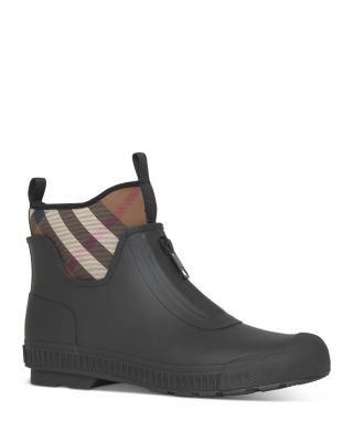 burberry flinton check waterproof rain boot