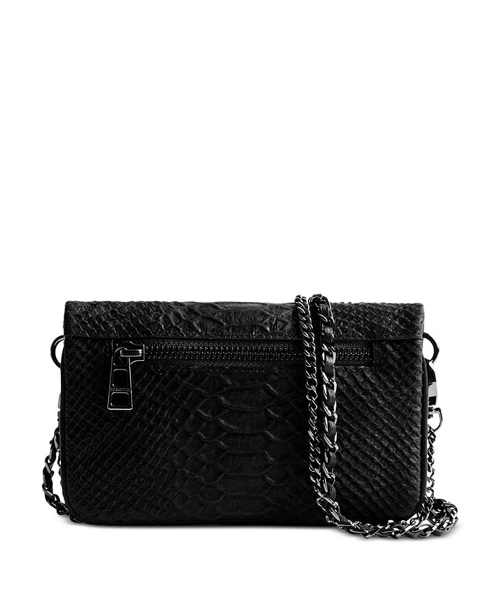 Zadig & Voltaire Rock Nano Savage Embossed Leather Clutch | Bloomingdale's