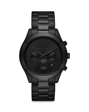 Michael Kors Slim Runway Chronograph, 44mm In Black