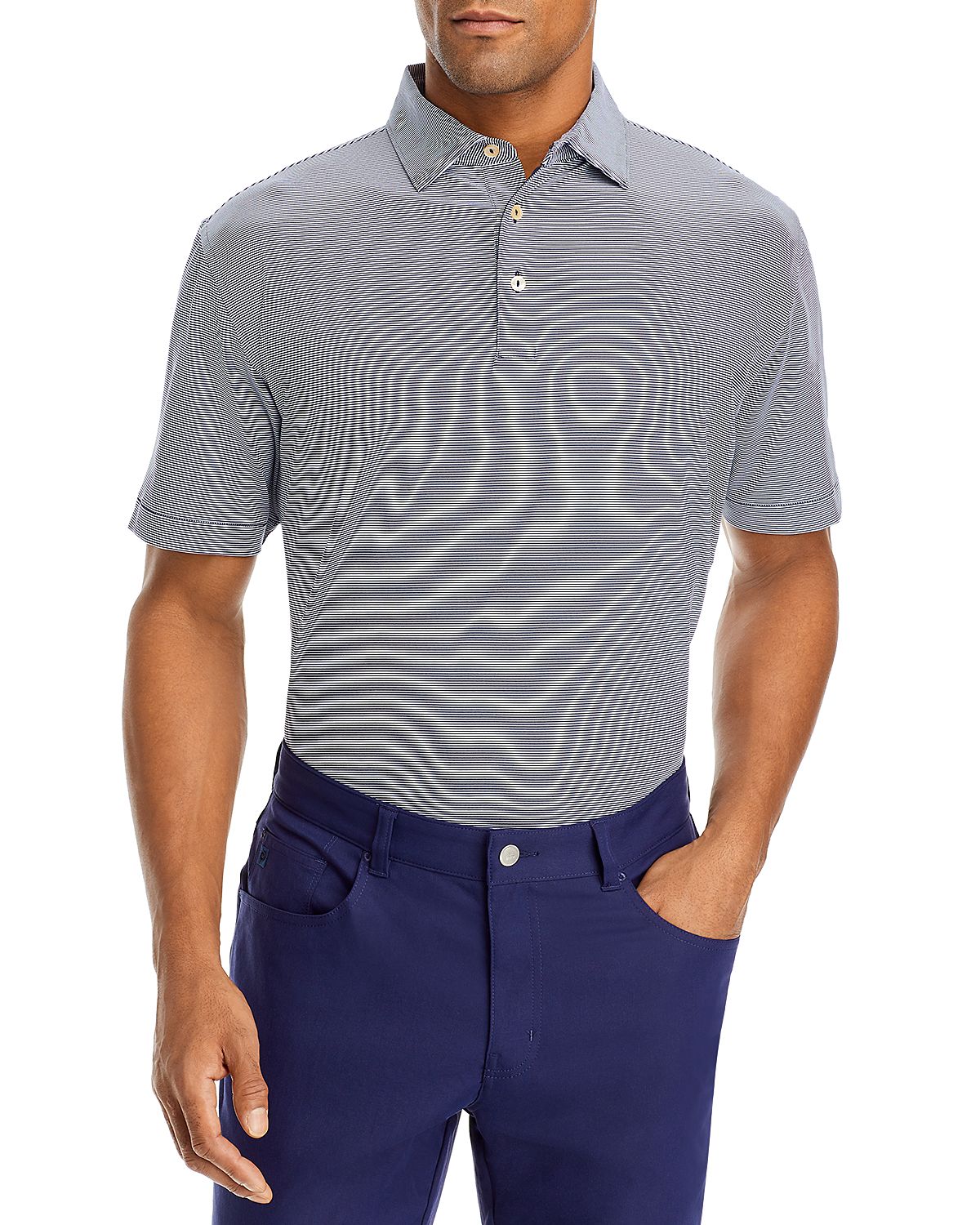 Peter Millar Crown Sport Jubilee Classic Fit Short Sleeve Performance Jersey Polo Shirt