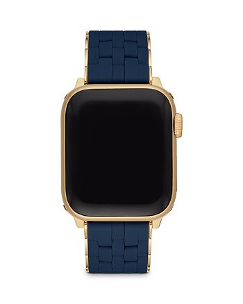 MICHELE - Blue and Gold-Tone Silicone-Wrapped Bracelet Band for Apple Watch&reg;, 38/40/41mm and 42/44/45/49mm
