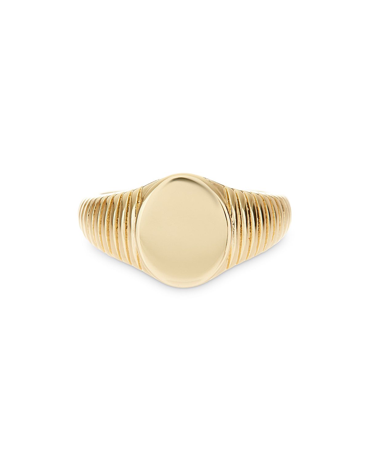 Photo 1 of SIZE 7 Ridged Signet Ring