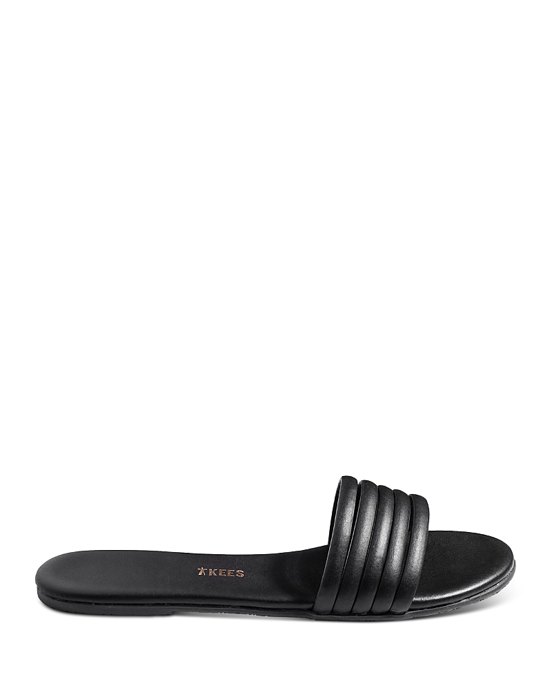 Tkees Serena Leather Slides In Black