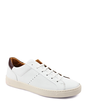 Shop Bruno Magli Dante Oxford Sneakers In White Calf