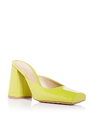 Bottega Veneta 105mm Supergloss Leather Pumps In Kiwi