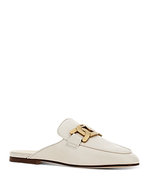 TOD'S WOMEN'S KATE ALMOND TOE MULE FLATS