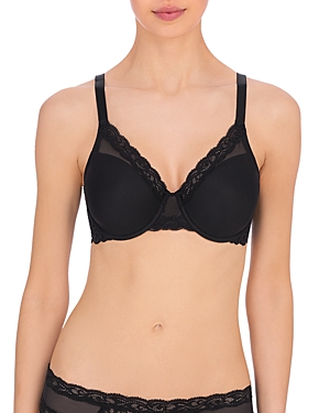 Natori Feathers Nursing Plunge Contour Underwire Bra 730023m In Black