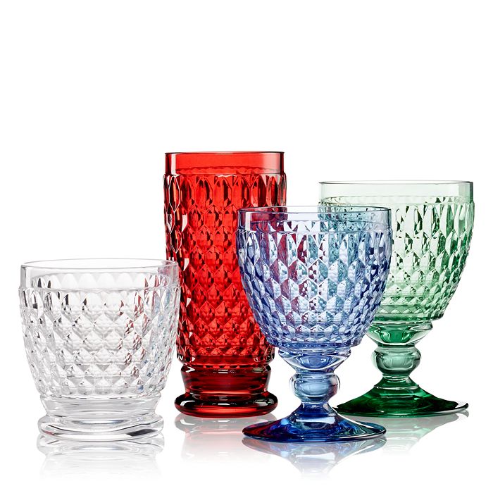 Villeroy & Boch Boston Colored Water Goblet Glasses, Set of 4, Red