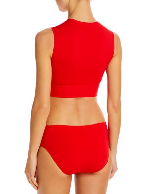 Ava Tank Swim Top & Ava Solid Twist Front Bikini Bottom