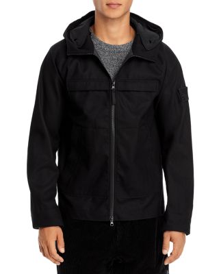 Stone Island Ghost Wool Stretch Flannel Hooded Jacket | Bloomingdale's