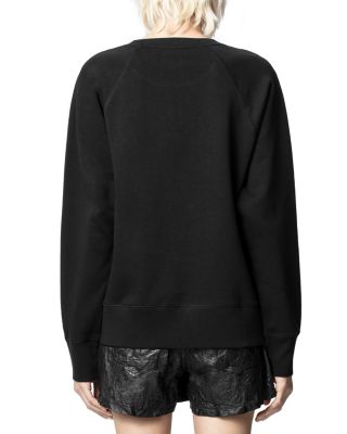 Message Print Cotton Sweatshirt