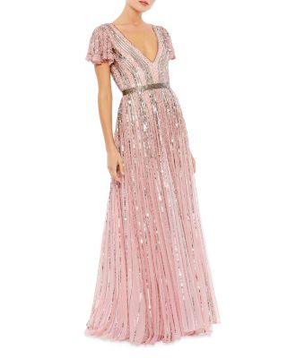 Mac Duggal Embellished A Line Gown 